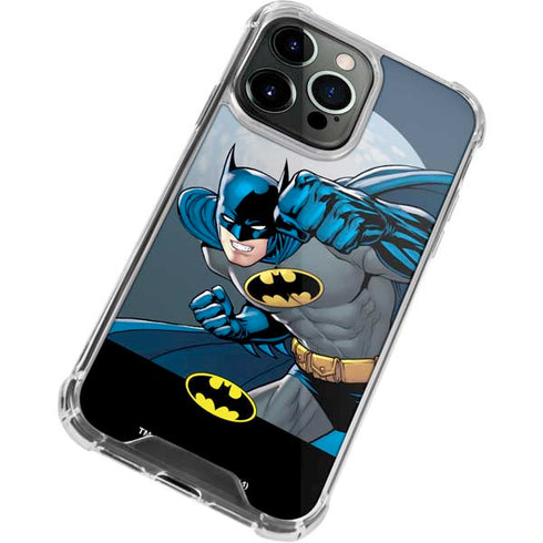 DC Comics Batman Action Pose 90's art iPhone 14 Pro Clear Case